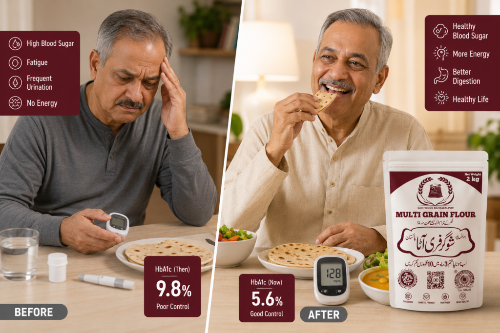 Sugar Free Multigrain Atta in Pakistan from GM Foods Bahawalpur